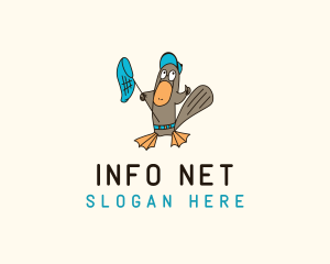 Platypus Net Fishing logo design