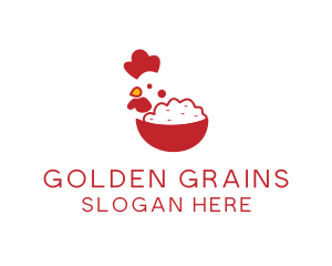 Grains - Chicken Rice Bowl logo design