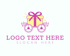 Girly - Gift Box Chariot logo design