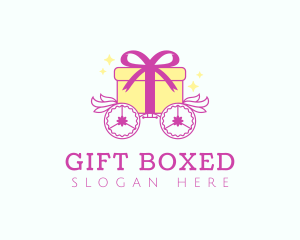 Gift Box Chariot logo design