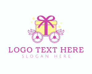 Gift Shop - Gift Box Chariot logo design