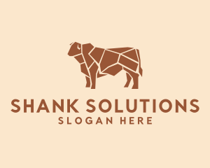 Shank - Beef Meat Butcher logo design