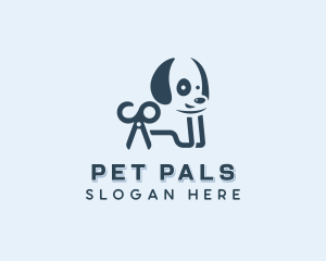 Dog Pet Scissors logo design