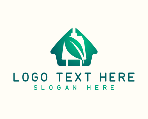 Leaf - Eco House Electricity logo design