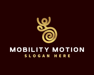 Wheelchair - Spiral Wheelchair Disability logo design