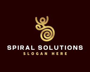 Spiral Wheelchair Disability logo design