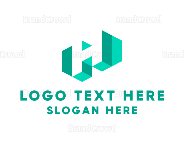 3D Modern Geometric Business Logo