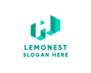Financial - 3D Modern Geometric Business logo design