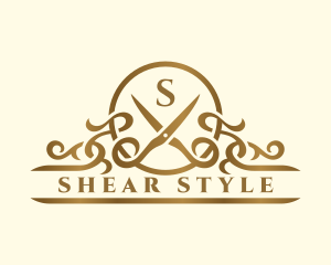 Fashion Dressmaker Scissors logo design