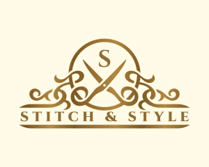 Fashion Dressmaker Scissors logo design