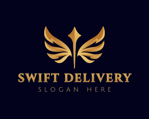 Wing Arrow Delivery logo design