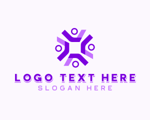 Social - People Team Community logo design