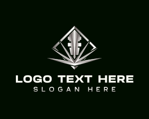 Iron - Industrial CNC Machine logo design