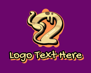 Two - Graffiti Art Number 2 logo design