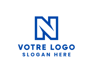 Construction - Modern Stroke Letter N logo design