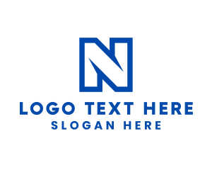 Letter N - Modern Stroke Letter N logo design