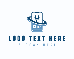 Book - Mobile Repair Developer logo design