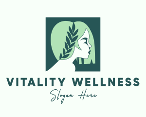 Natural Wellness Woman logo design