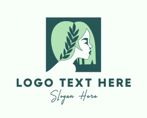 Vlogger - Natural Wellness Woman logo design