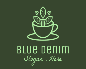 Herbal Tea Leaf Cup logo design