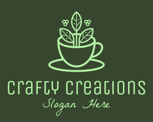 Homemade - Herbal Tea Leaf Cup logo design