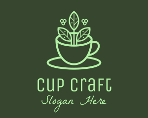 Cup - Herbal Tea Leaf Cup logo design