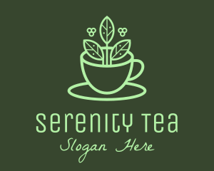 Tea - Herbal Tea Leaf Cup logo design