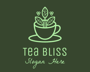 Tea - Herbal Tea Leaf Cup logo design