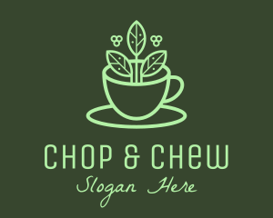 Nook - Herbal Tea Leaf Cup logo design