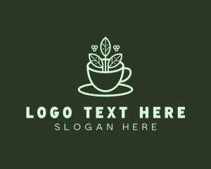 Green - Herbal Tea Cup logo design