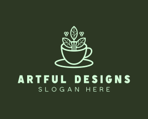 Herbal Tea Cup logo design