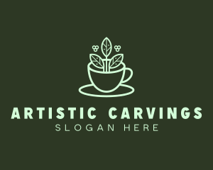 Herbal Tea Cup logo design