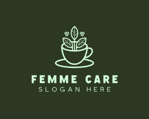 Herbal Tea Cup logo design