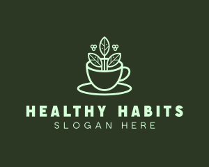 Herbal Tea Cup logo design