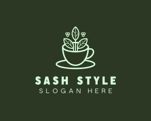 Herbal Tea Cup logo design