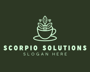 Herbal Tea Cup logo design