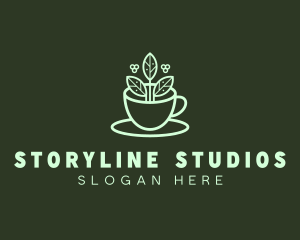 Herbal Tea Cup logo design