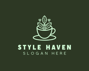 Herbal Tea Cup logo design