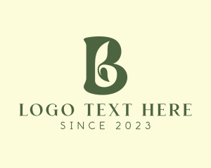 Vegan - Leaf Farm Letter B logo design