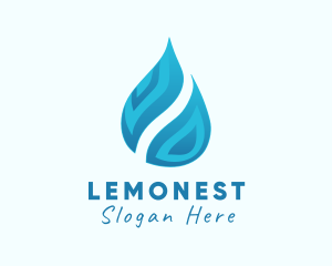 Water Element Droplet Logo