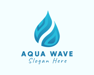 Water Element Droplet logo design