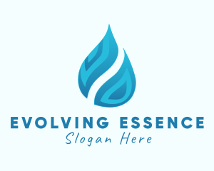 Water Element Droplet logo design