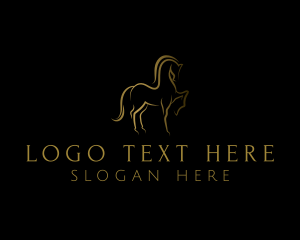 Farrier - Elegant Horse Stallion logo design