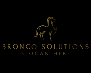 Bronco - Elegant Horse Stallion logo design