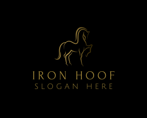 Elegant Horse Stallion logo design