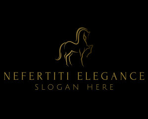 Elegant Horse Stallion logo design