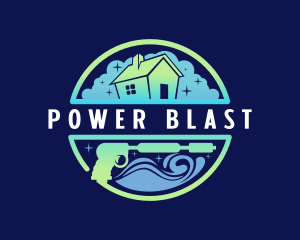 Power Wash Maintenance Cleaning logo design