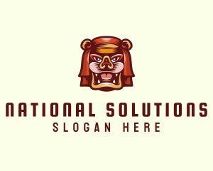 National - Wild Bear Head logo design