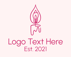 Vagina - Wax Candle Fire logo design