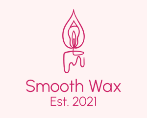 Wax Candle Fire logo design